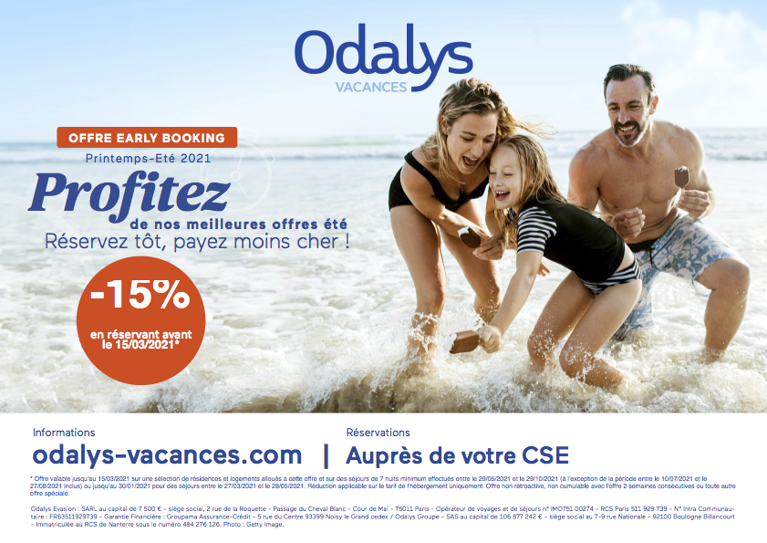 Odalys 1 Semaine Achetée 1 Semaine Offerte